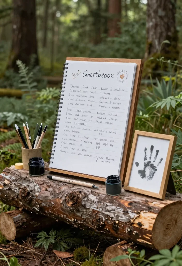 19 Forest Wedding Ideas That Feel Magical and Natural - 13. Unique Guestbook Alternatives 1