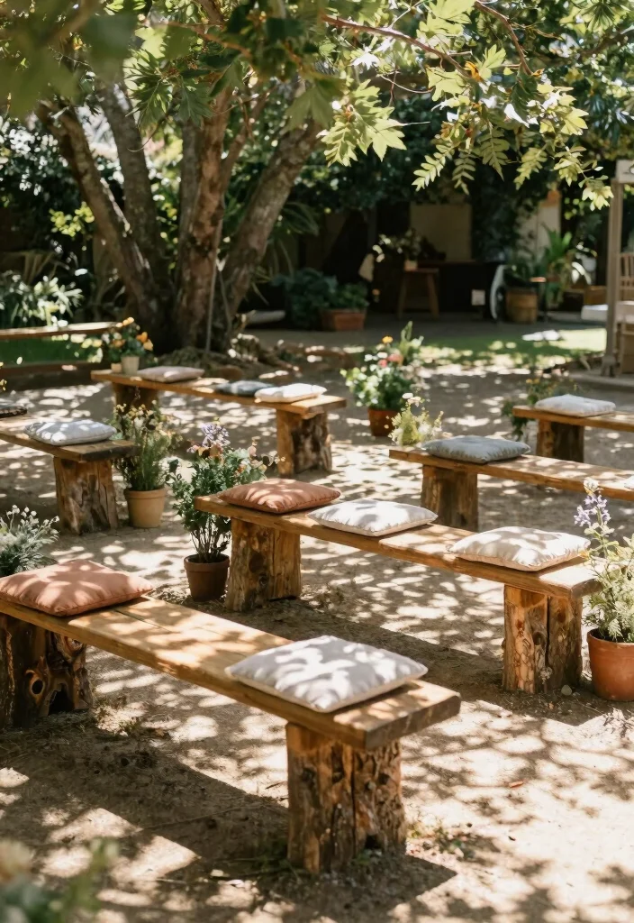 19 Forest Wedding Ideas That Feel Magical and Natural - 2. Seating Arrangements with Nature’s Touch 1
