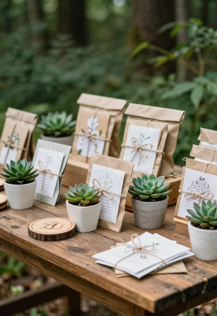 19 Forest Wedding Ideas That Feel Magical and Natural - 8. Natural Element Favors 1