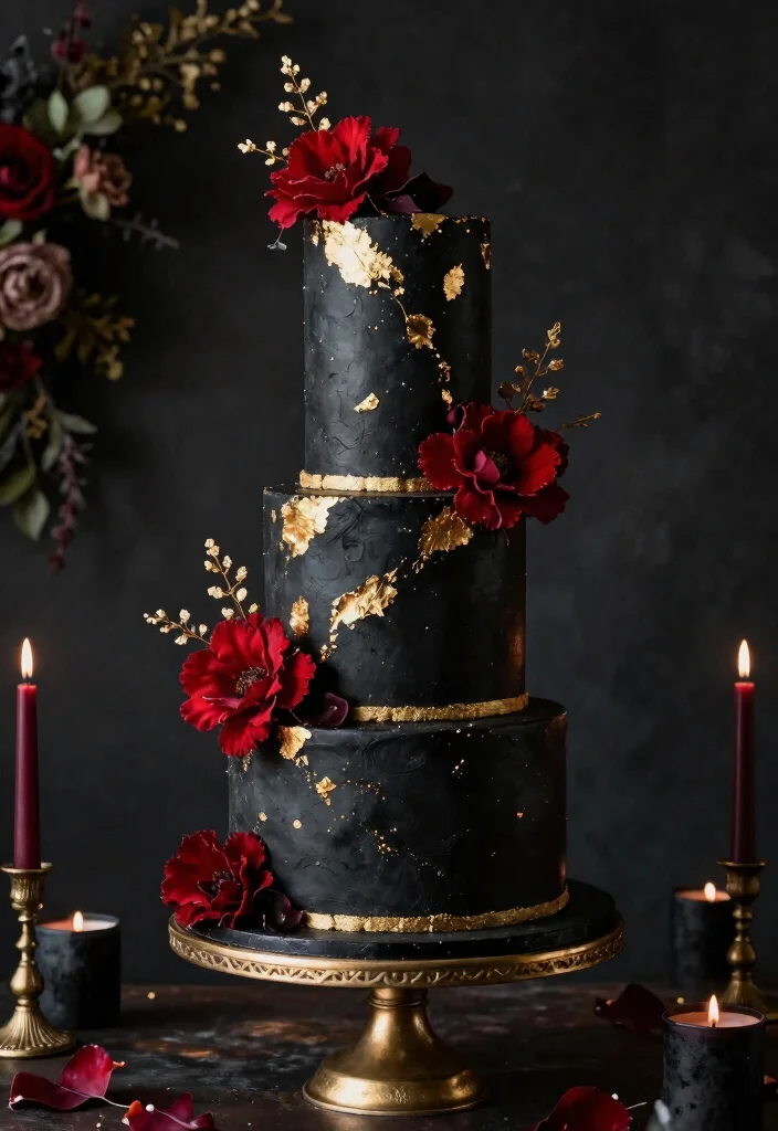 19 Goth Wedding Ideas That Feel Dramatic and Unique - 10. Unique Cake Designs 1