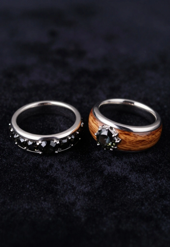 19 Goth Wedding Ideas That Feel Dramatic and Unique - 7. Unconventional Wedding Rings 1