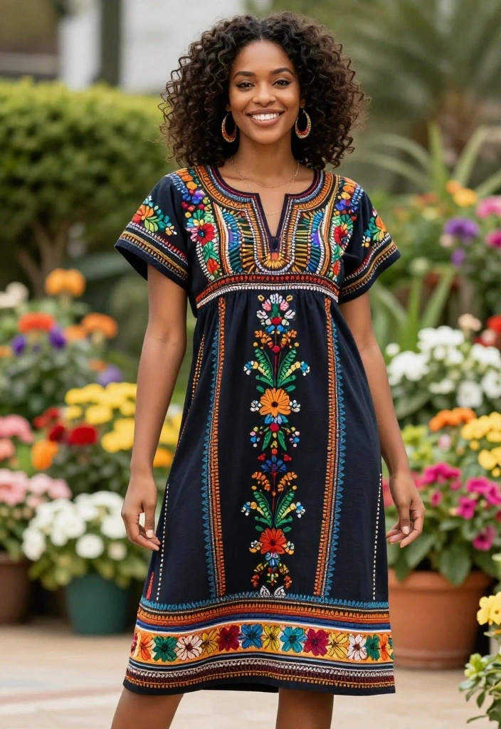 19 Graduation Dress Ideas That Celebrate Your Big Day - 7. Embroidered Bohemian Dress 1