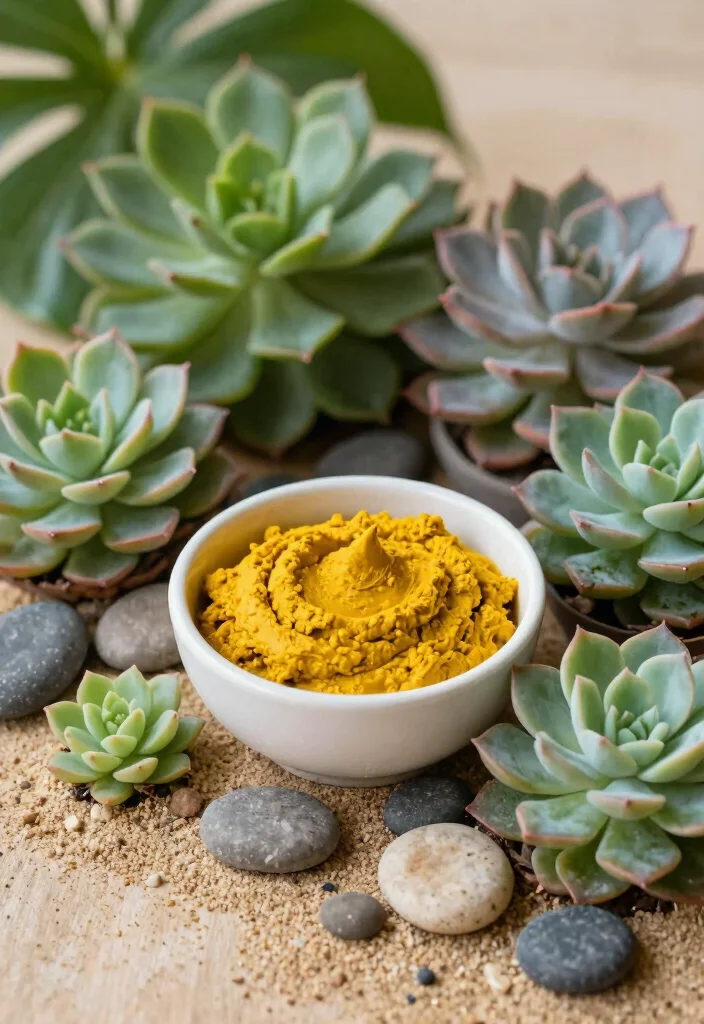 19 Haldi Bowl Decoration Ideas That Look Festive - 5. Eco-Friendly Succulent Displays 1