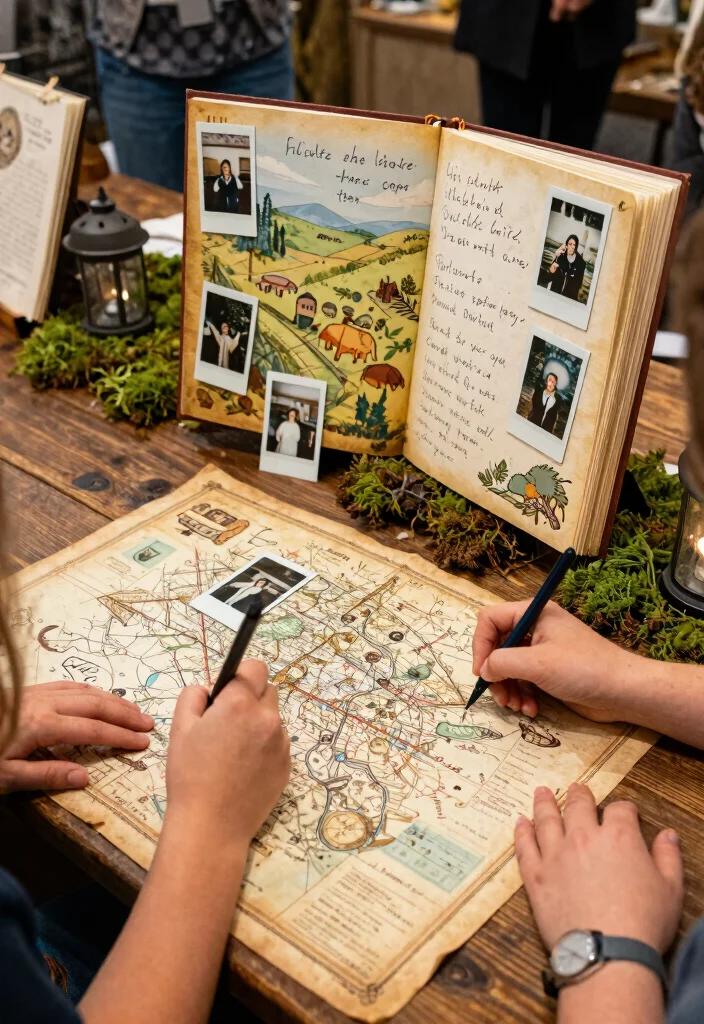 19 LOTR Wedding Ideas That Feel Epic And Enchanting - 13. Adventure-themed Guest Book 1