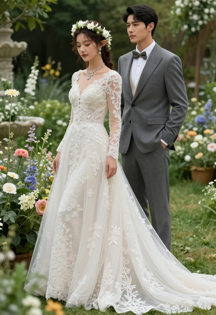 19 LOTR Wedding Ideas That Feel Epic And Enchanting - 3. Elven Elegance in Attire 1