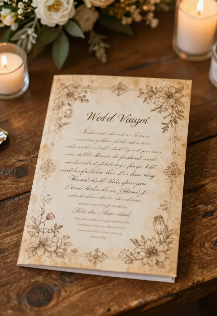19 LOTR Wedding Ideas That Feel Epic And Enchanting - 8. Tolkien-inspired Ceremony Programs 1