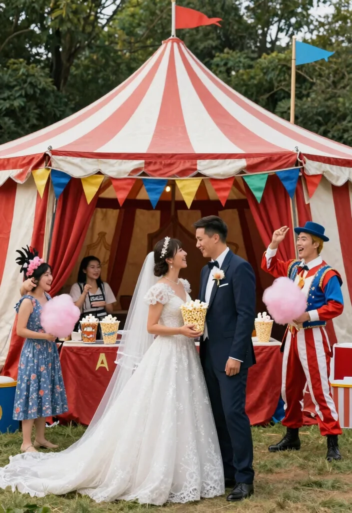 19 Luxury Wedding Ideas That Exude Elegance - 10. Whimsical Circus Theme 1