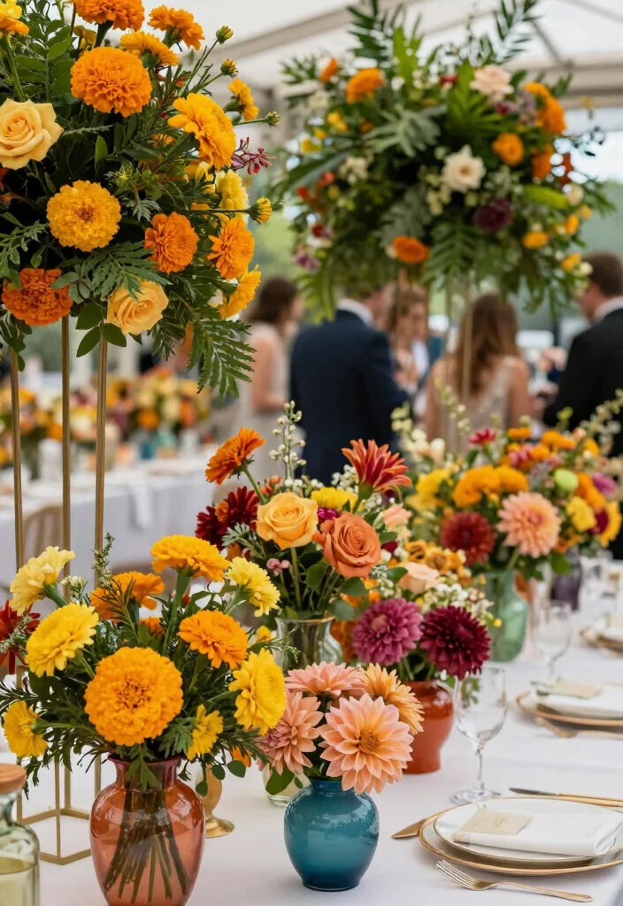 19 Mexican Wedding Ideas That Celebrate Culture - 17. Beautiful Floral Arrangements 1