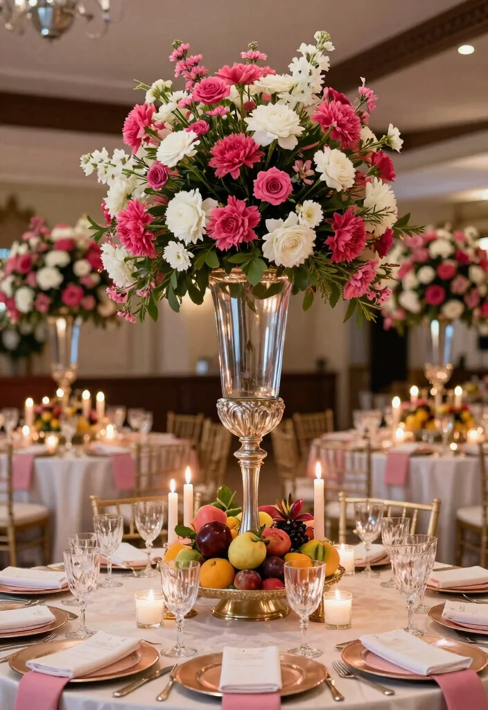 19 Quinceañera Decorations Ideas That Feel Royal - 4. Exquisite Centerpieces 1