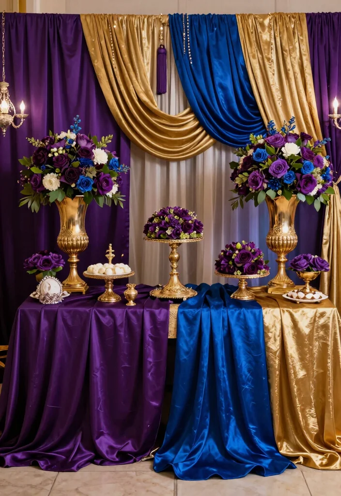 19 Quinceañera Decorations Ideas That Feel Royal - 5. Royal Color Palette 1