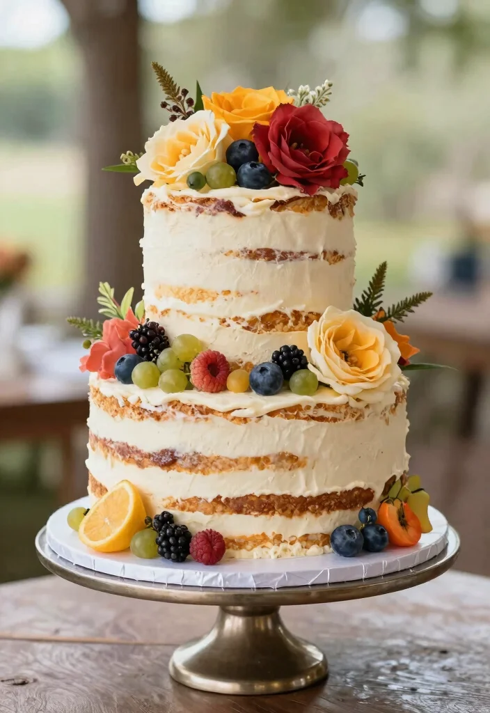 19 Romantic Wedding Ideas That Melt Hearts - 12. Homemade Wedding Cake 1