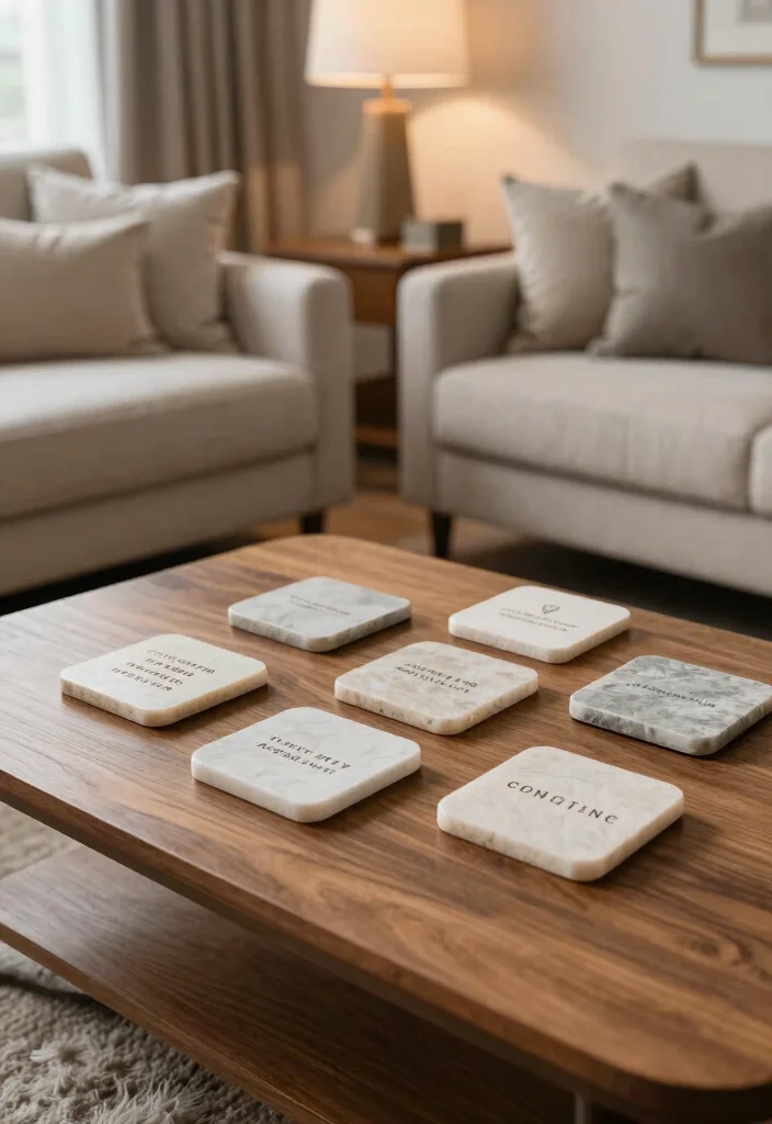19 Sister Wedding Gift Ideas That Feel Heartfelt - 9. Personalized Set of Coasters 1