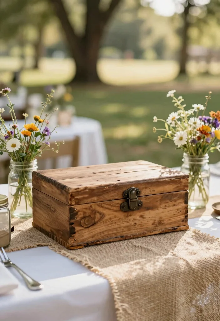 19 Wedding Card Box Ideas That Add Elegance - 1. Rustic Wooden Card Box 1