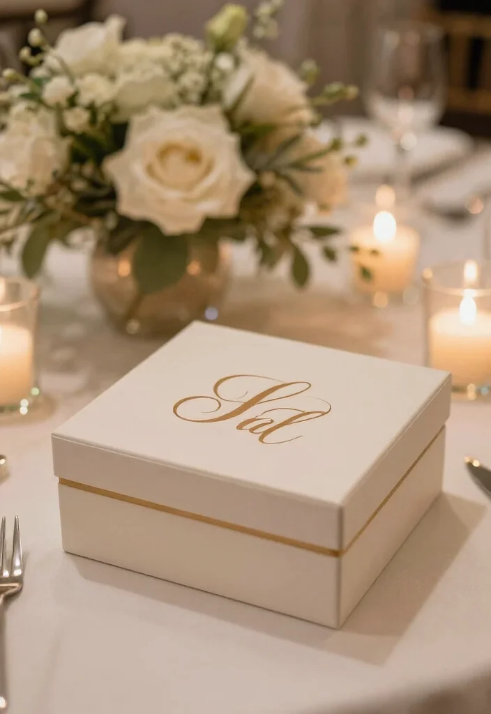 19 Wedding Card Box Ideas That Add Elegance - 11. Personalized Monogram Box 1