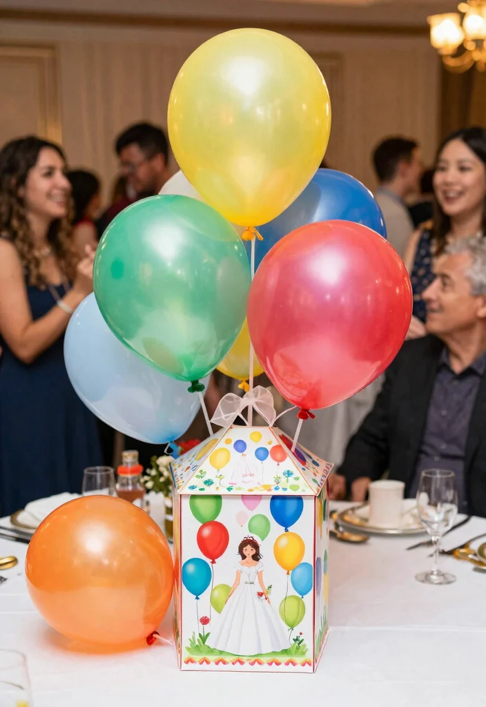 19 Wedding Card Box Ideas That Add Elegance - 12. Balloon Card Box 1