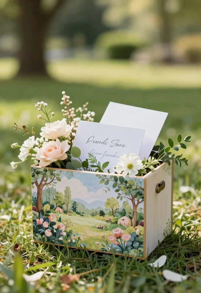 19 Wedding Card Box Ideas That Add Elegance - 18. Garden Inspired Box 1