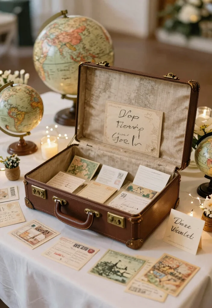19 Wedding Card Box Ideas That Add Elegance - 2. Vintage Suitcase Card Box 1