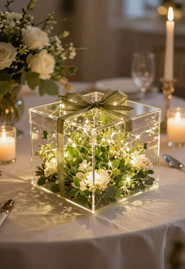 19 Wedding Card Box Ideas That Add Elegance - 3. Enchanted Fairy Light Box 1