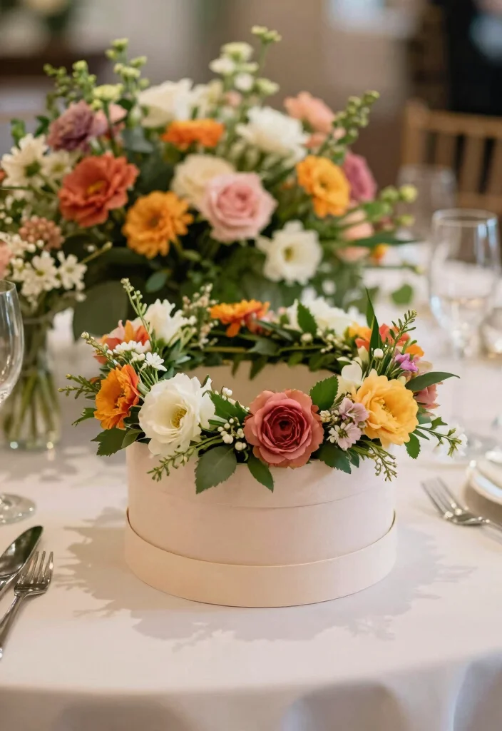 19 Wedding Card Box Ideas That Add Elegance - 9. Floral Crown Card Box 1