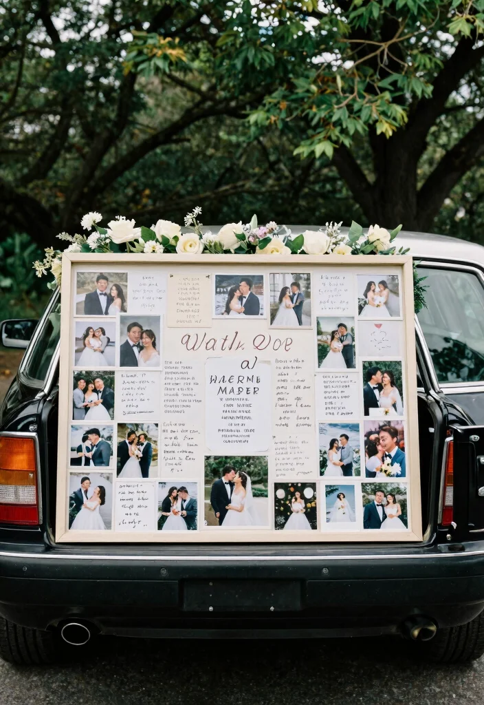 19 Wedding Cars Decoration Ideas That Make a Grand Entrance - 19. Lasting Memories 1
