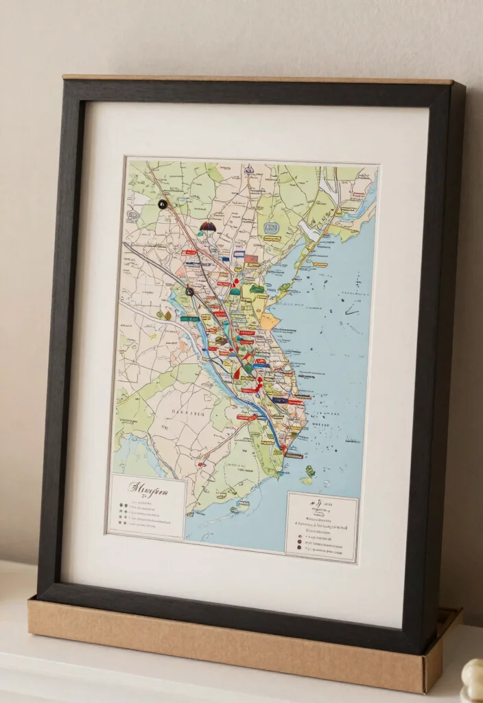 19 Wedding Gift Box Ideas That Feel Luxurious - 12. Custom Map Art 1