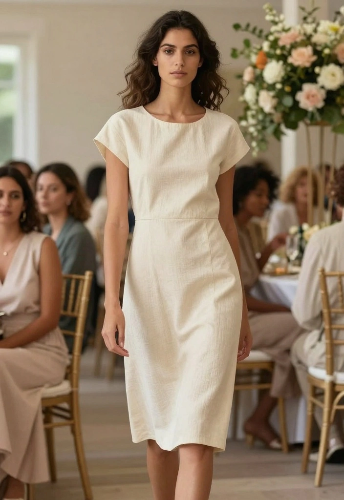 19 Wedding Guest Dress Ideas That Impress - 12. Timeless Shift Dresses in Natural Fibers 1