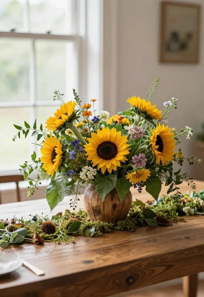 19 Wedding Sweetheart Table Ideas That Steal the Spotlight - 1. Eco-Friendly Floral Centerpiece 1