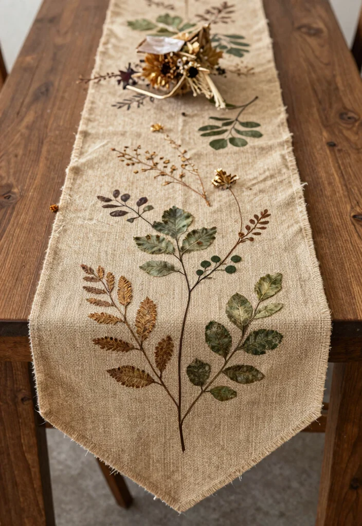 19 Wedding Sweetheart Table Ideas That Steal the Spotlight - 10. Nature-Inspired Table Runner 1