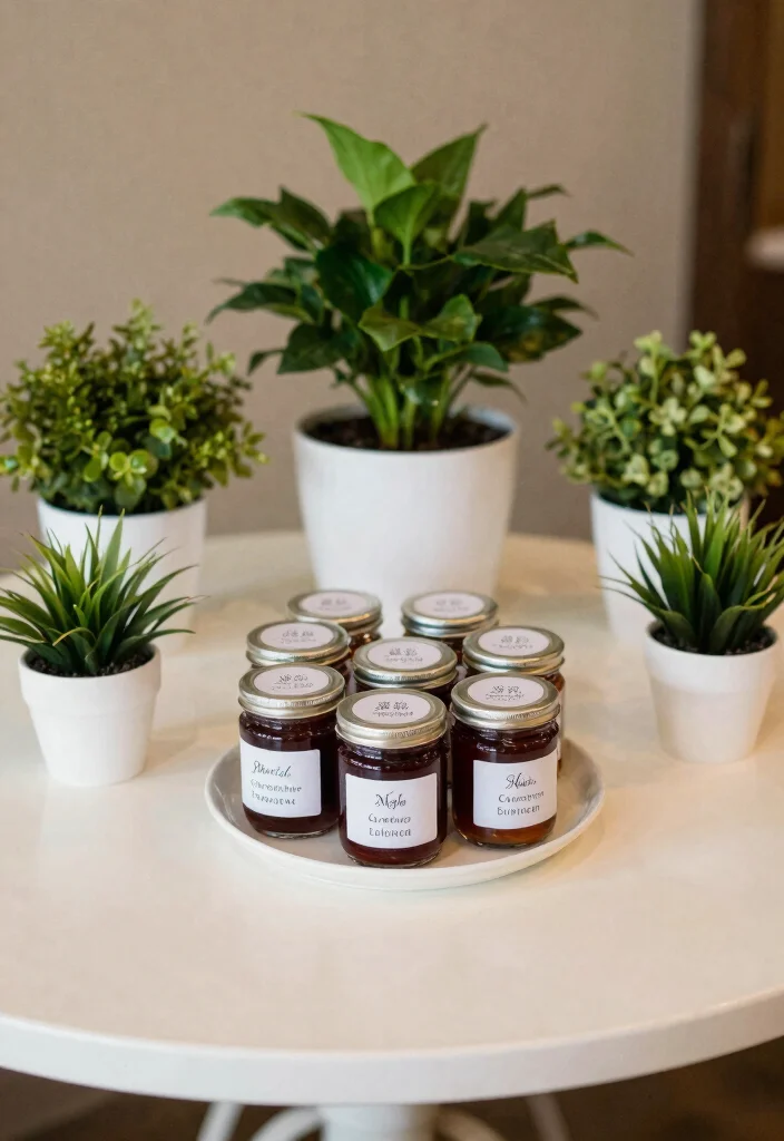 19 Wedding Sweetheart Table Ideas That Steal the Spotlight - 19. Customized Favors as Decor 1