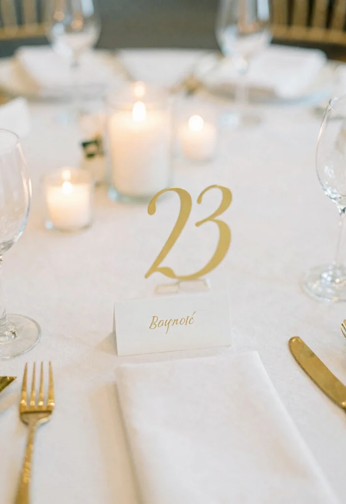 12 Gold and White Wedding Decorations That Don't Look Brassy - 11. Gold Accented Accessories 1