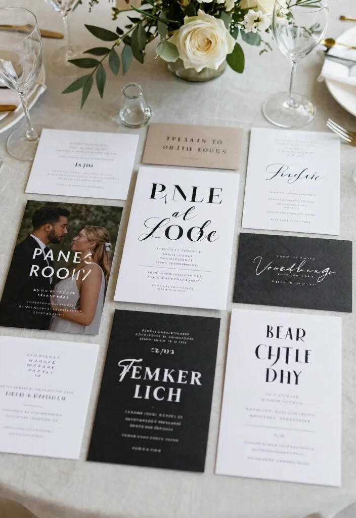 12 Inexpensive Wedding Invitations That Pass for High-End - 10. Typography-Focused Invitations 1