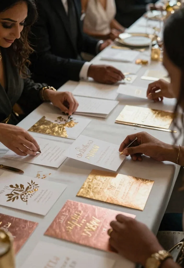 12 Inexpensive Wedding Invitations That Pass for High-End - 7. Foil Accents 1