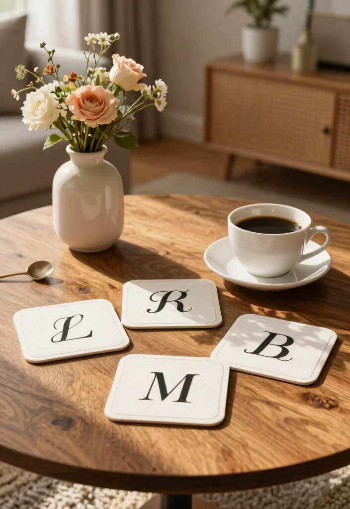 12 Memorable Wedding Gifts They'll Actually Display at Home - 10. Personalized Coasters 1