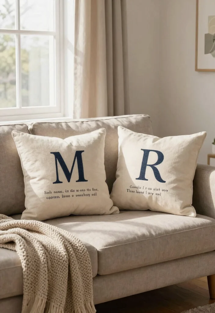 12 Memorable Wedding Gifts They'll Actually Display at Home - 4. Personalized Throw Pillows 1