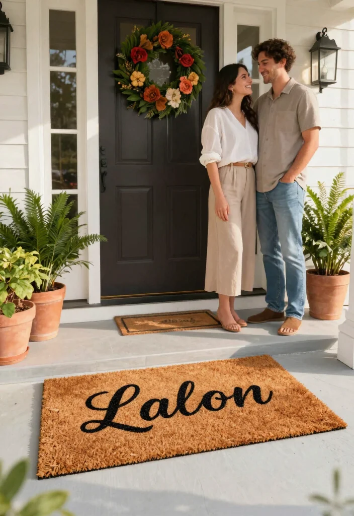 12 Memorable Wedding Gifts They'll Actually Display at Home - 9. Customized Doormats 1