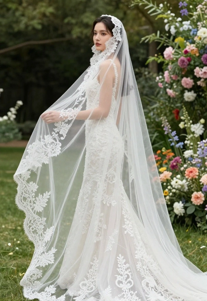 12 Wedding Gown Accessories That Stay in Place Through Photos - 5. Veils with Weight 1