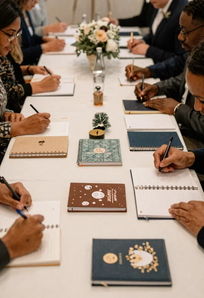 12 Wedding Guest Gifts That Don't End Up in the Trash - 10. Customizable Notebooks 1