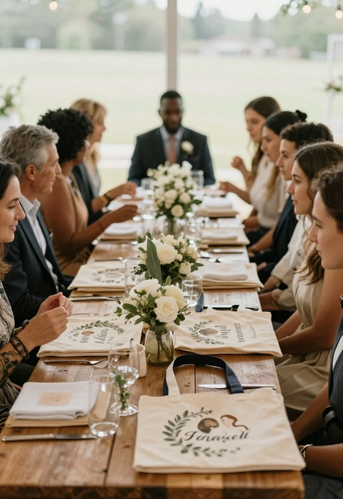 12 Wedding Guest Gifts That Don't End Up in the Trash - 2. Personalized Reusable Tote Bags 1