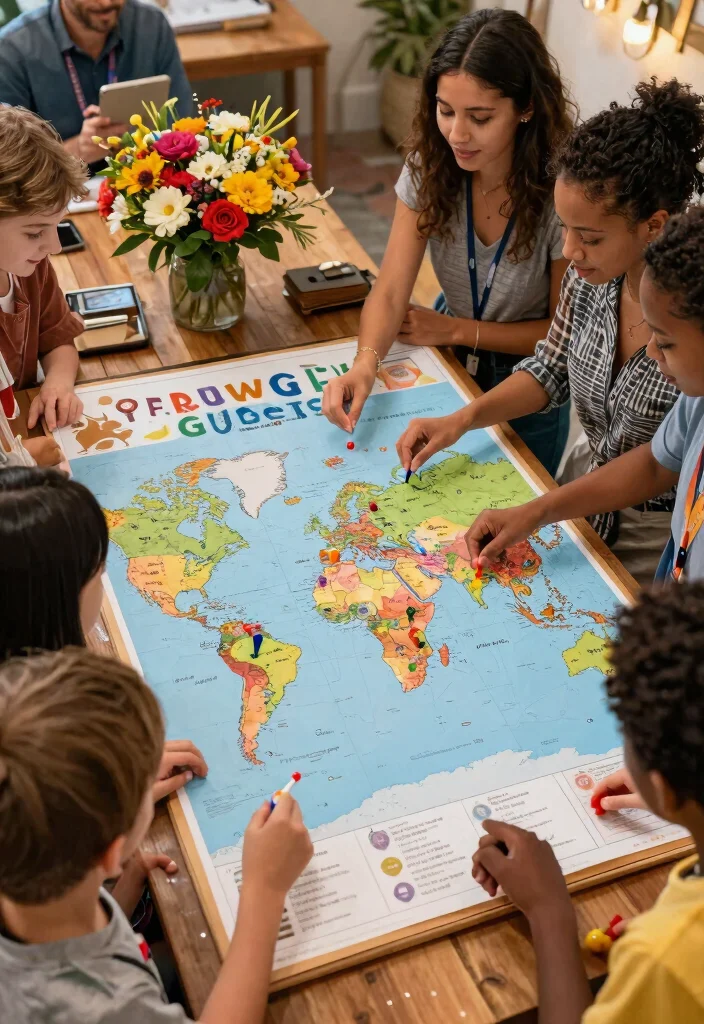 12 Wedding Guestbook Table Ideas That Actually Get Signed - 12. A Travel Map Guestbook 1