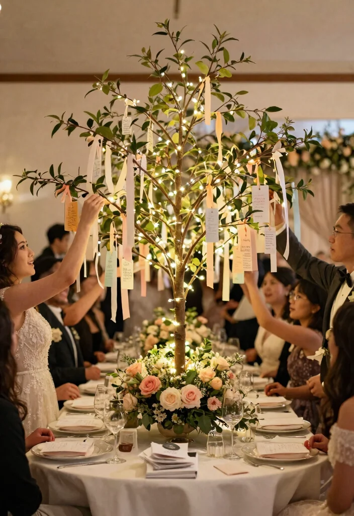 12 Wedding Guestbook Table Ideas That Actually Get Signed - 2. A Wish Tree 1