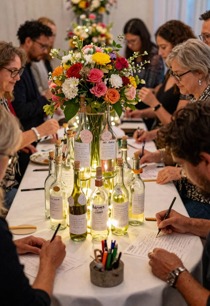 12 Wedding Guestbook Table Ideas That Actually Get Signed - 9. A Message in a Bottle Station 1