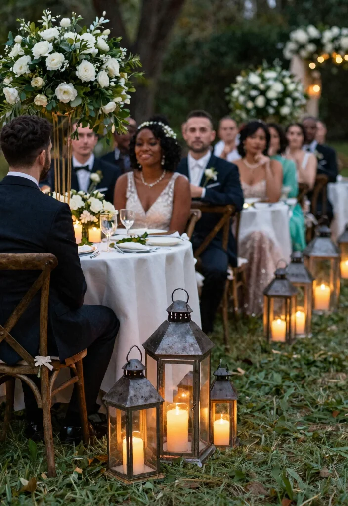 12 Wedding Lighting Decorations That Don't Blow Out in Wind - 2. Classic Lanterns with LED Candles 1