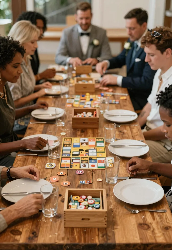 12 Wedding Table Settings That Don't Blow Your Budget - 10. Table Games: Fun Interactivity 1