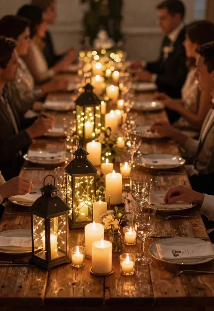 12 Wedding Table Settings That Don't Blow Your Budget - 4. Candles & Lanterns: Lighting Magic 1