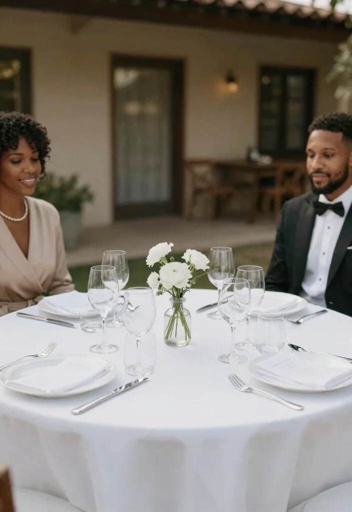 12 Wedding Table Settings That Don't Blow Your Budget - 5. Minimalist Magic: Less is More 1