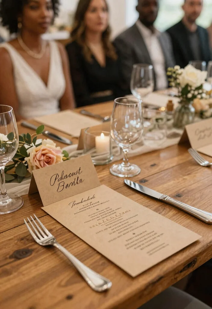 12 Wedding Table Settings That Don't Blow Your Budget - 9. Personalized Touches: Handwritten Details 1