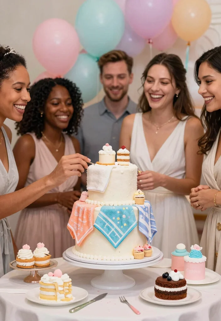 12 Wedding Towel Cake Ideas That Look Like You Hired a Pro - 10. Sweet Dessert Towel Cake 1
