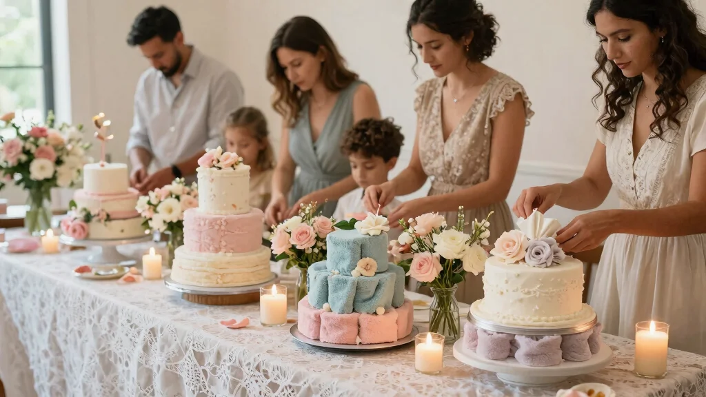 12 Wedding Towel Cake Ideas That Look Like You Hired a Pro