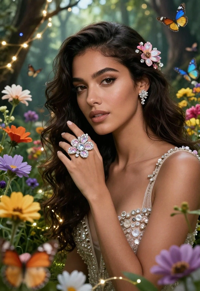14 Fairy Wedding Rings That Don't Look Costume or Childish - 1. Nature's Embrace: Floral-Inspired Rings 1