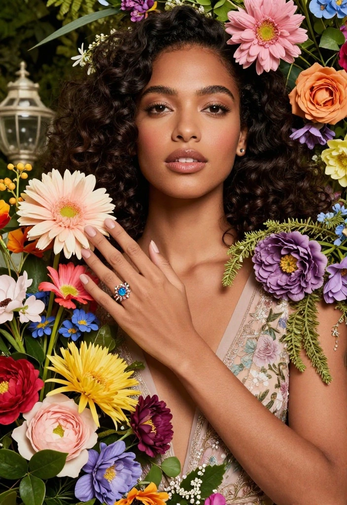 14 Fairy Wedding Rings That Don't Look Costume or Childish - 13. Embrace the Magic: Colorful Stones 1